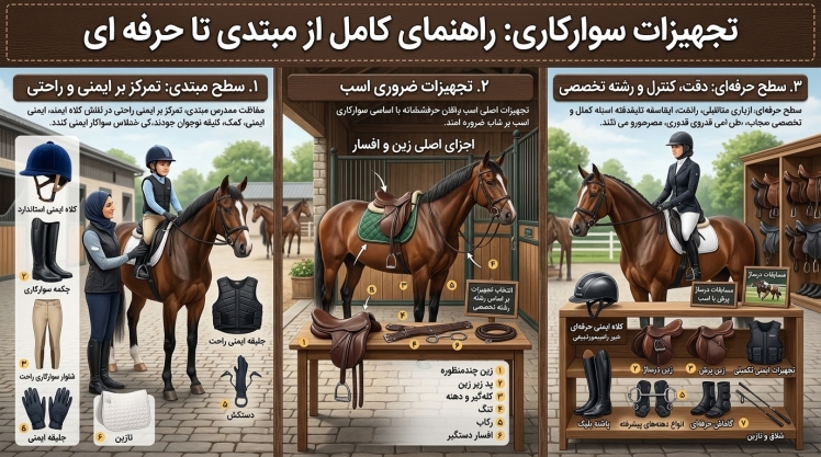 تجهیزات سوارکاری؛ راهنمای کامل از مبتدی تا حرفه ای